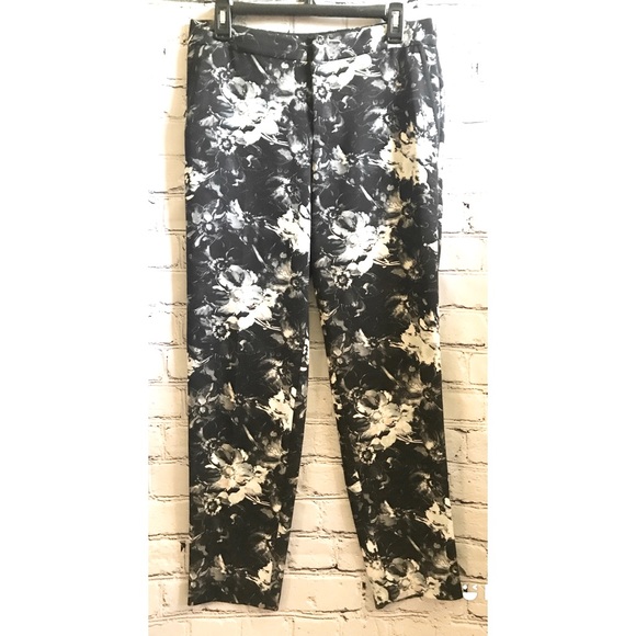 Rebecca Taylor Pants - Rebecca Taylor Black Floral Pant - Size 8